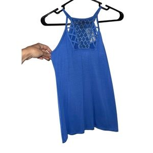 Buckle tank top blue tank top